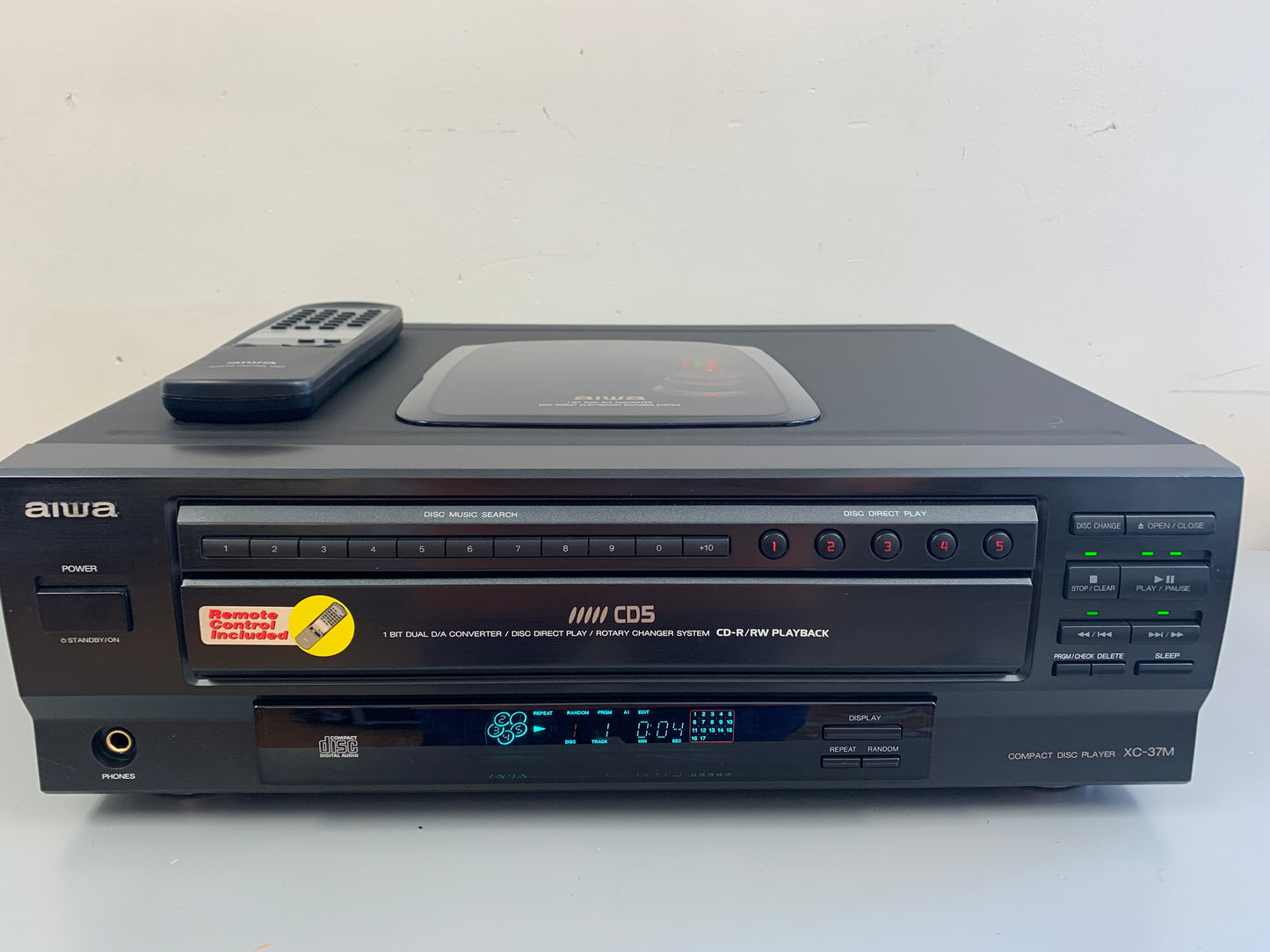 Aiwa XC-37MU CD Carousel 5 Discs * Remote