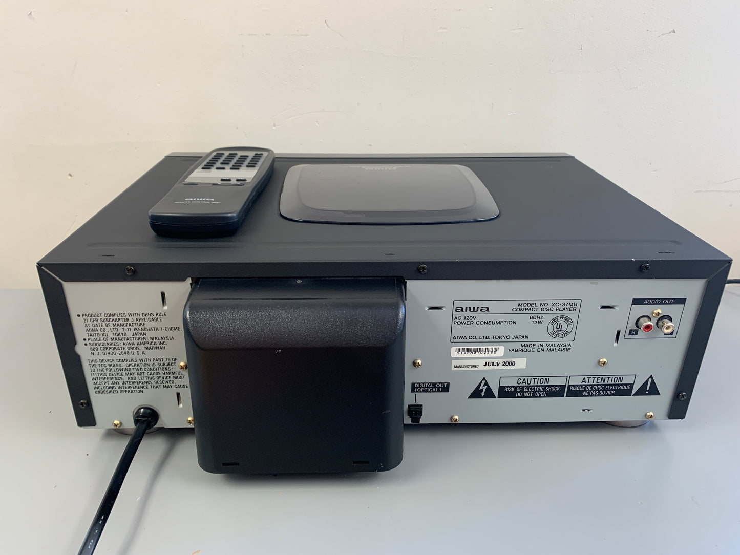 Aiwa XC-37MU CD Carousel 5 Discs * Remote