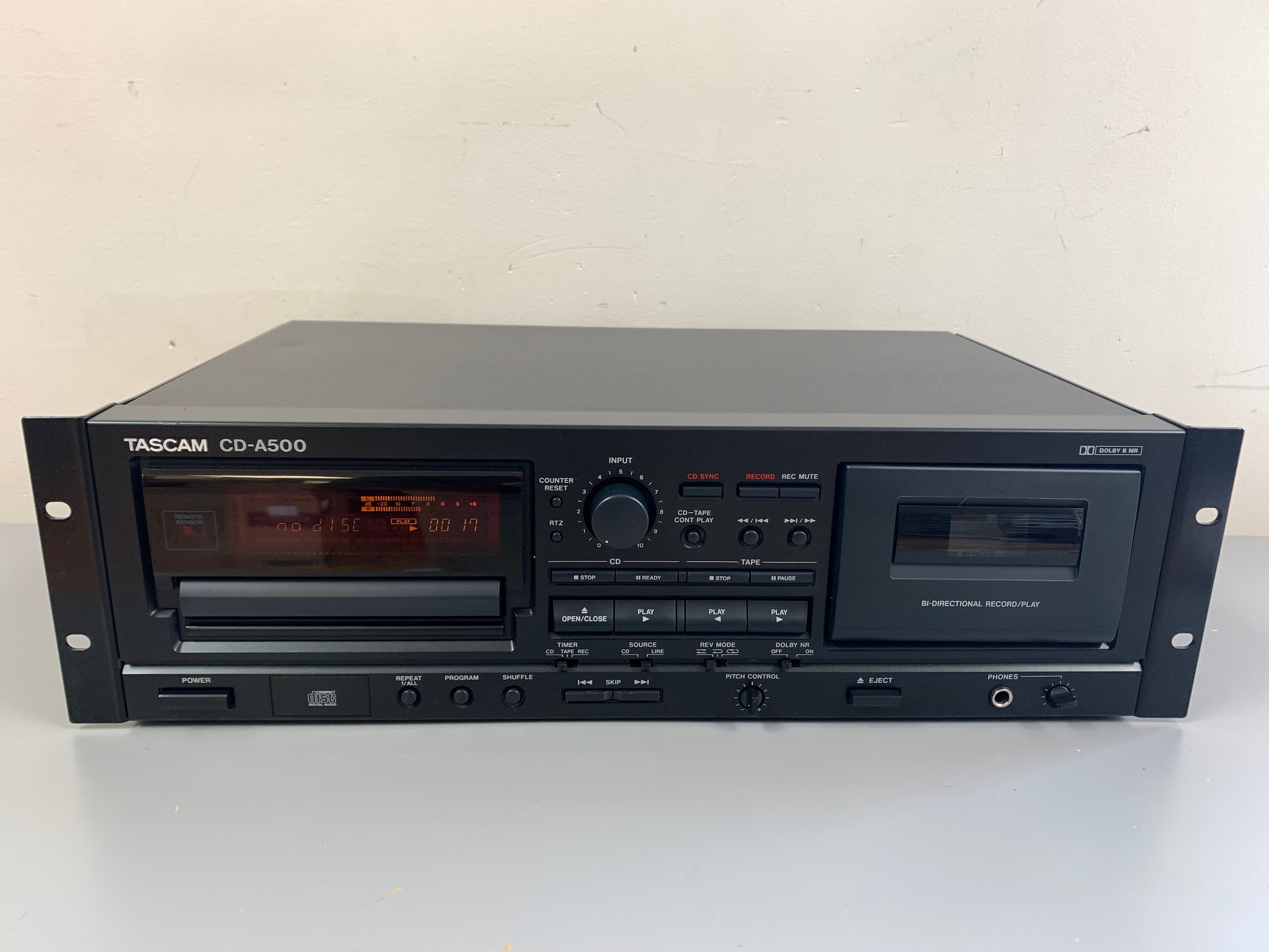 Tascam CD-A500 CD Player and Cassette Combo Player / Recorder 