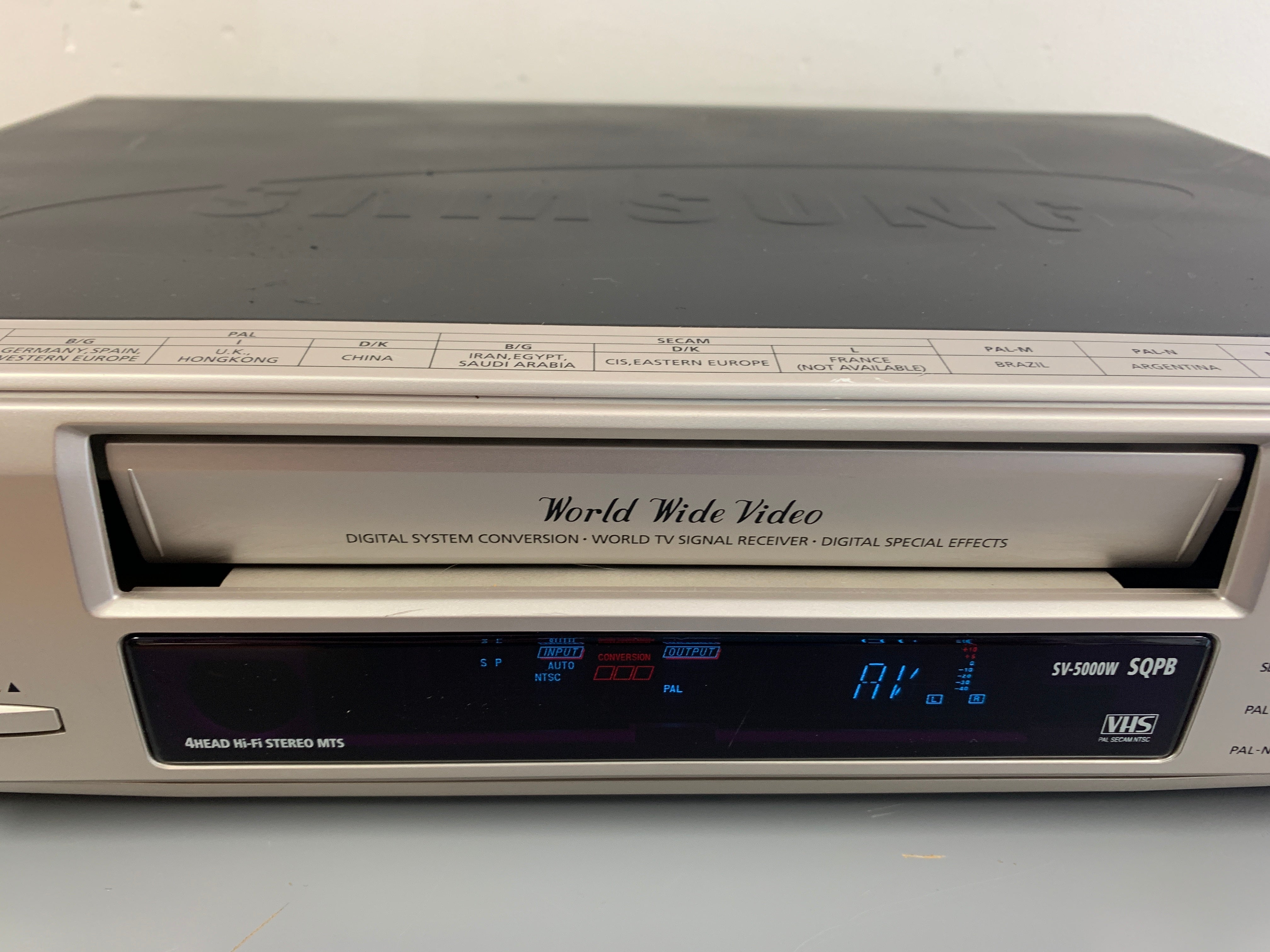 Samsung SV-5000W Worldwide VHS Player