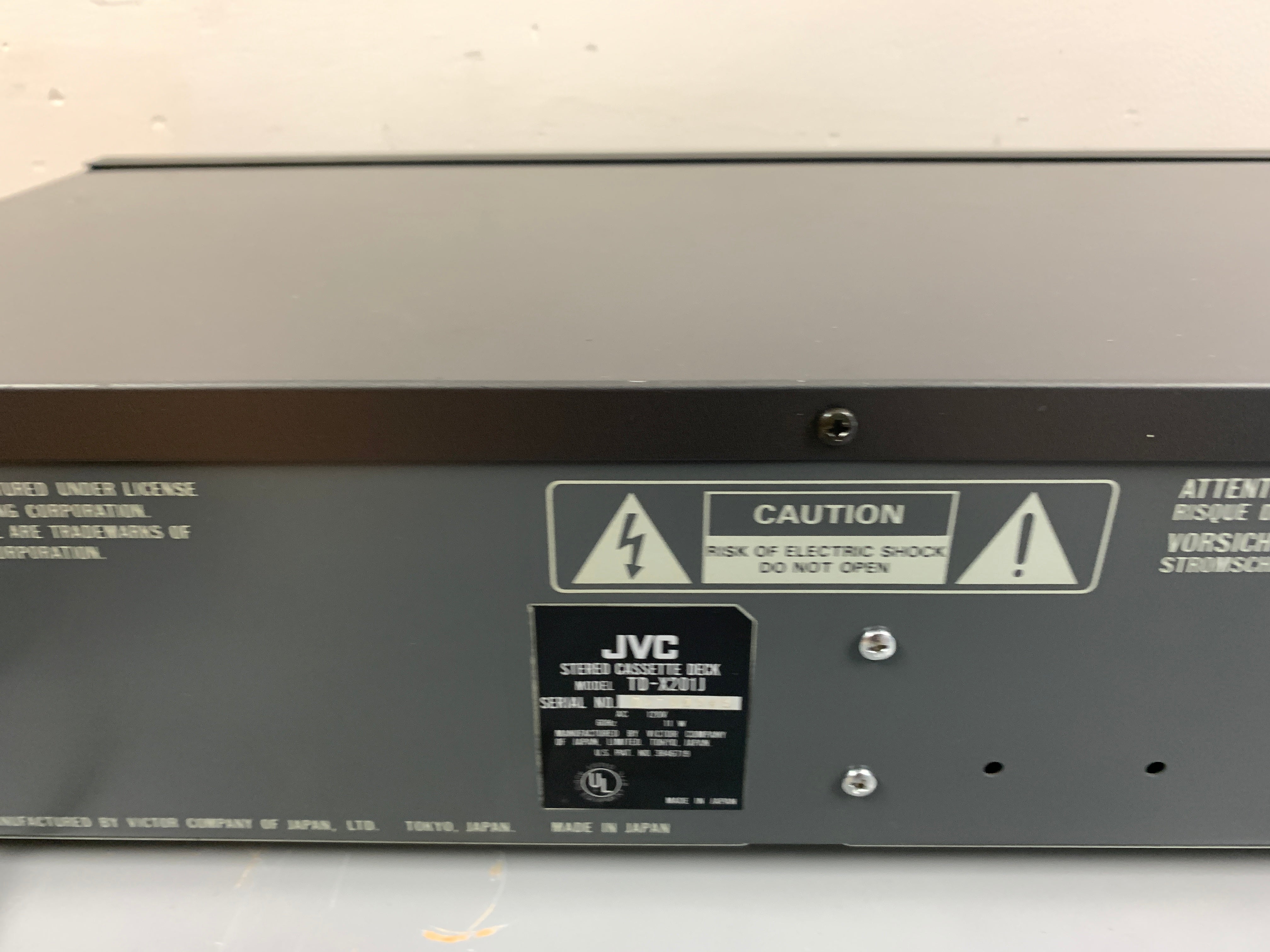 Vintage sold 1987 JVC TD-X201 Stereo Cassette Deck