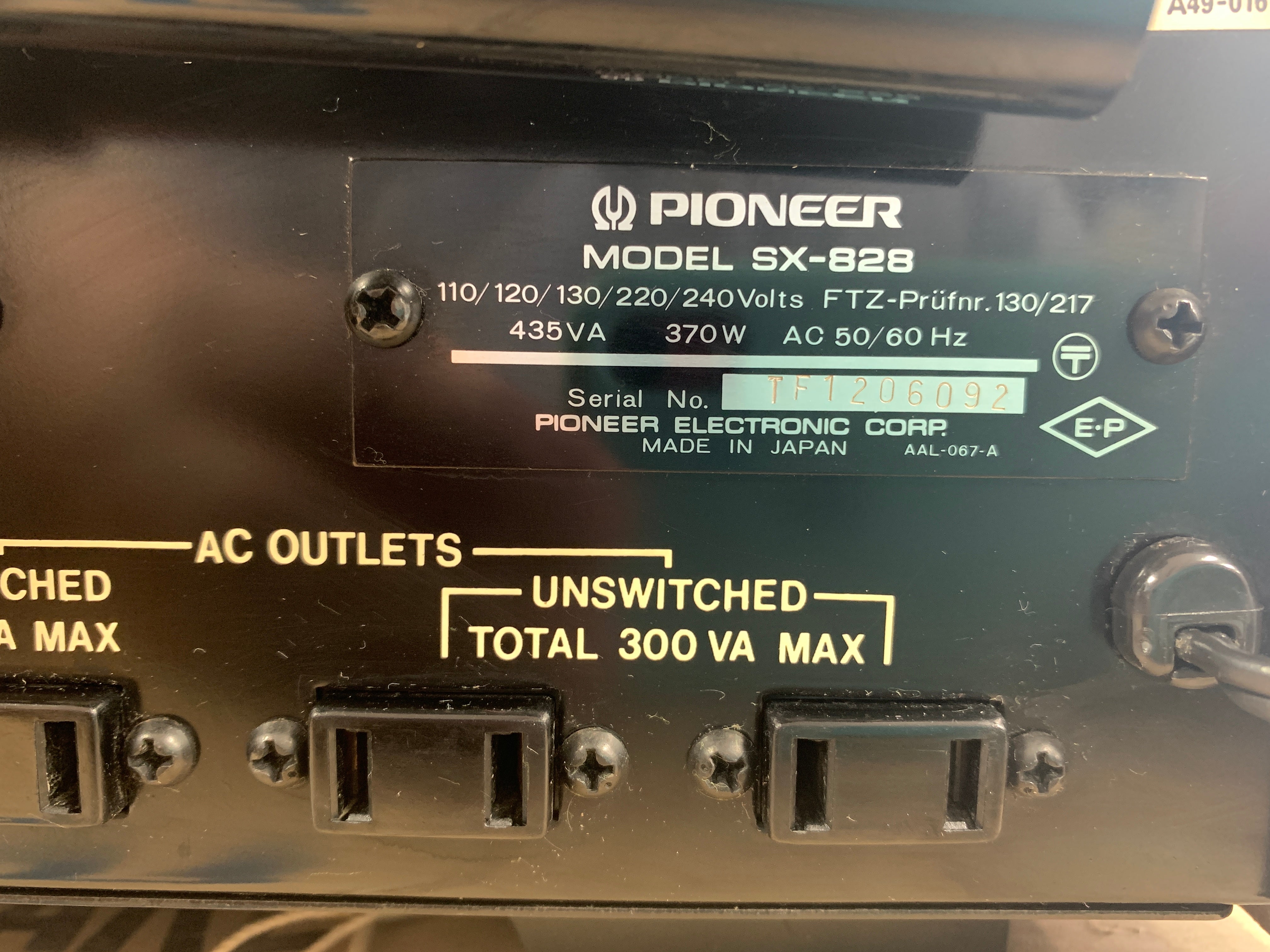 Vintage Pioneer SX-828 Receiver AS online IS