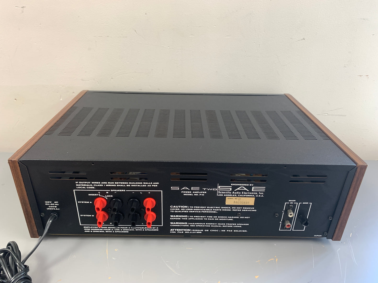 SAE Two P10 Power Amplifier * 100W RMS