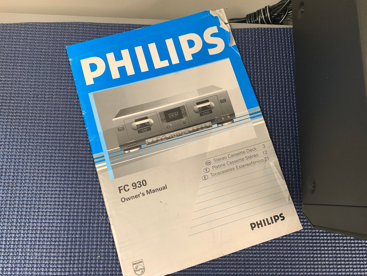 Philips FC-930 Double Cassette Deck * Manual