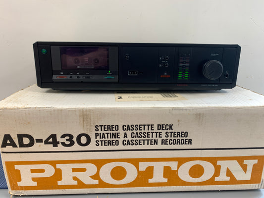 Proton AD430 Single Cassette Deck * Manual * Box