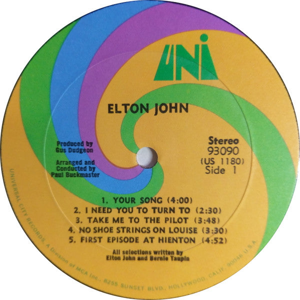 Elton John : Elton John (LP, Album, RE, Gat)