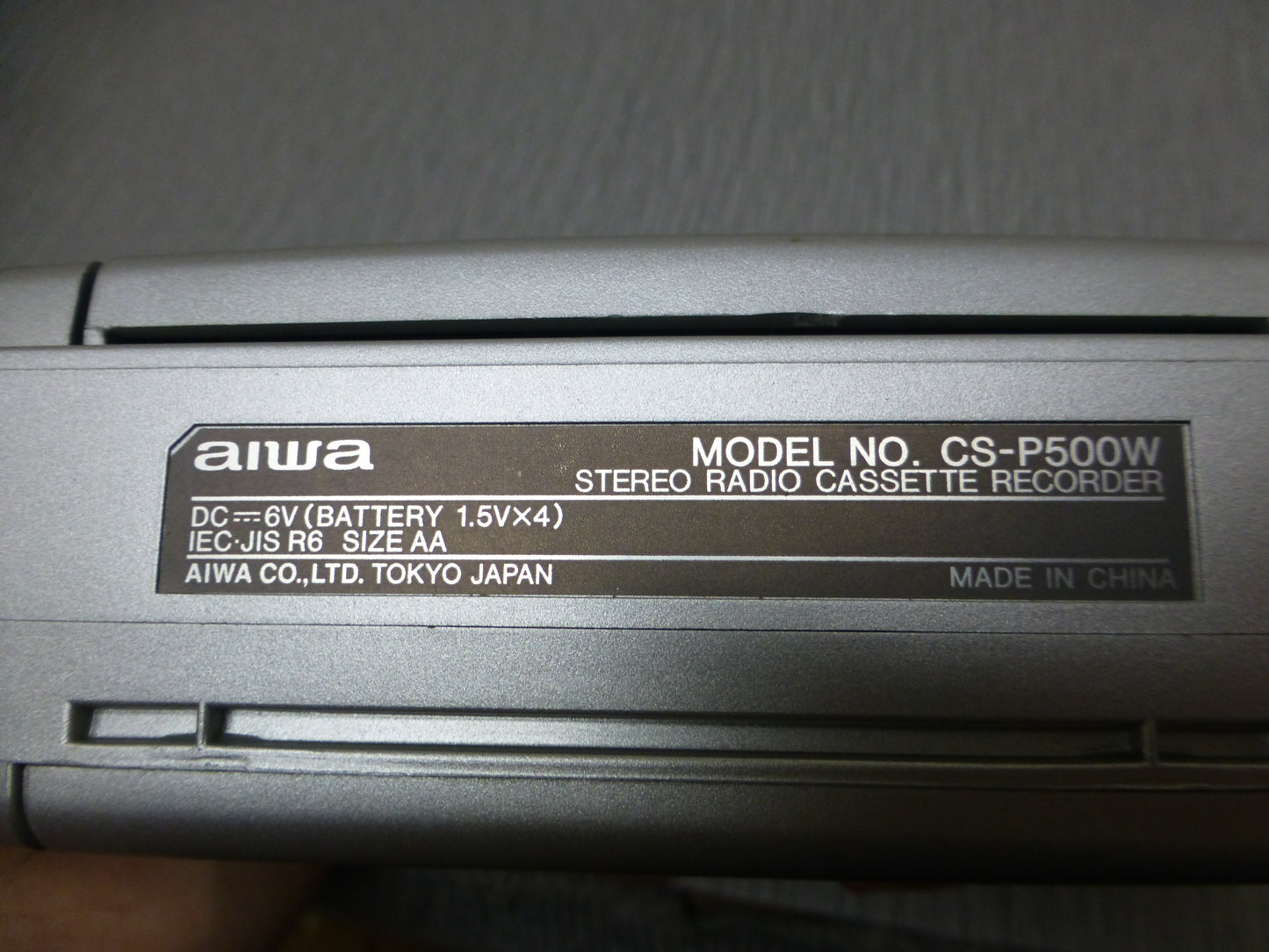 Aiwa CS-P500 Portable Radio and Cassette