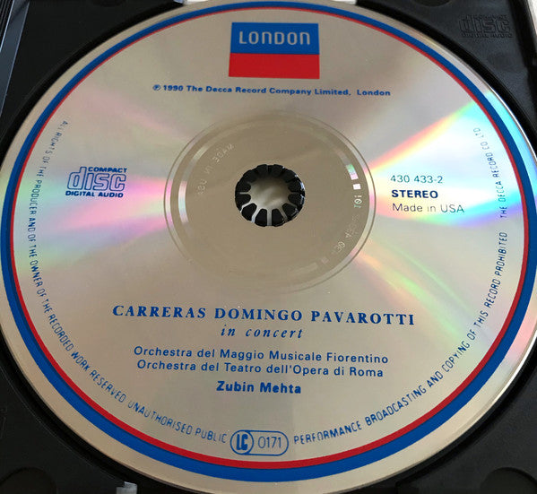 José Carreras, Placido Domingo, Luciano Pavarotti, Zubin Mehta : In Concert (CD, Album)