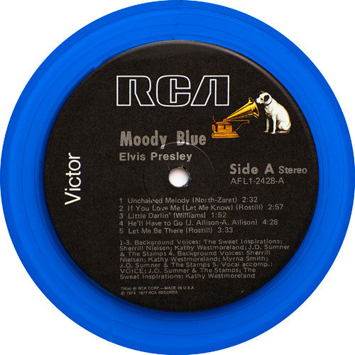 Elvis Presley : Moody Blue (LP, Album, Blu)