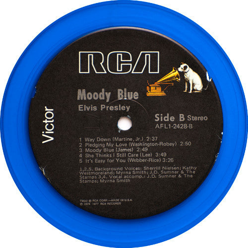 Elvis Presley : Moody Blue (LP, Album, Blu)