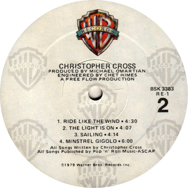 Christopher Cross : Christopher Cross (LP, Album, RE, Spe)