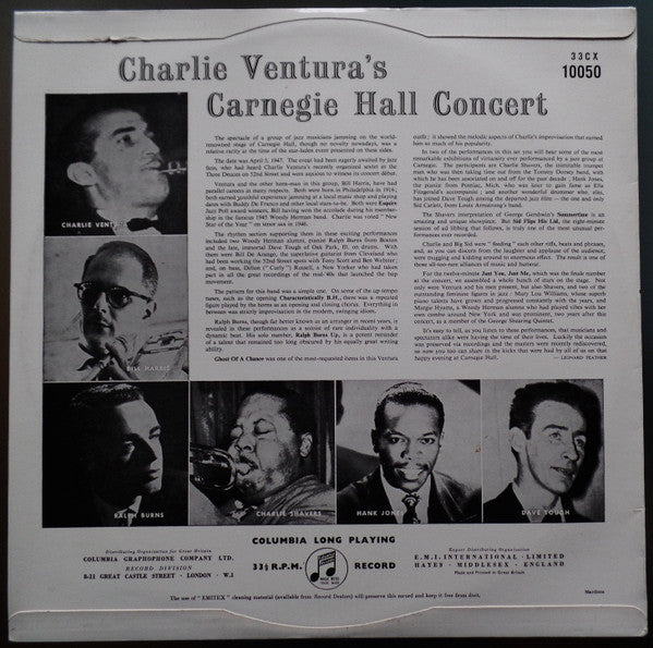 Charlie Ventura : Charlie Ventura's Carnegie Hall Concert (LP)