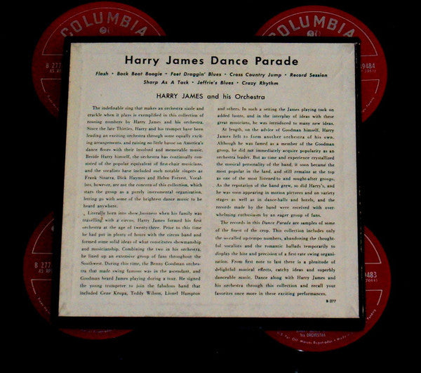 Harry James And His Orchestra : Harry James Dance Parade  (4x7", Comp)