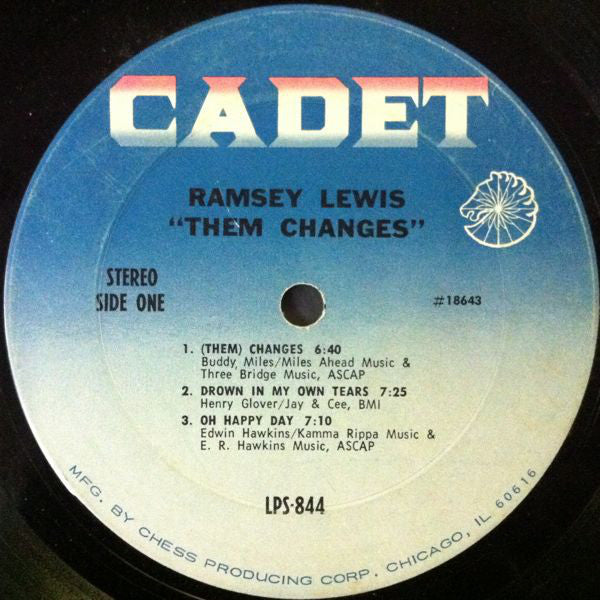 Ramsey Lewis : Them Changes (LP, Album, Ter)