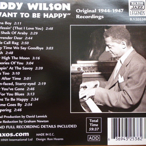 Teddy Wilson : I Want To Be Happy / 1944-1947 (CD, Comp)