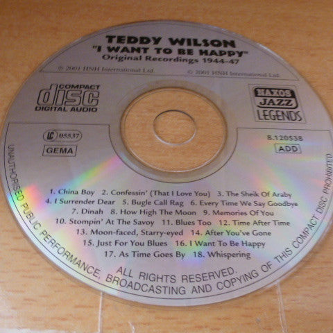 Teddy Wilson : I Want To Be Happy / 1944-1947 (CD, Comp)