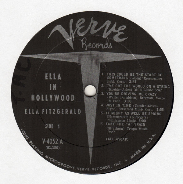 Ella Fitzgerald : Ella In Hollywood (LP, Album)