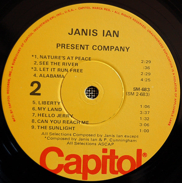 Janis Ian : Present Company (LP, Album, Win)