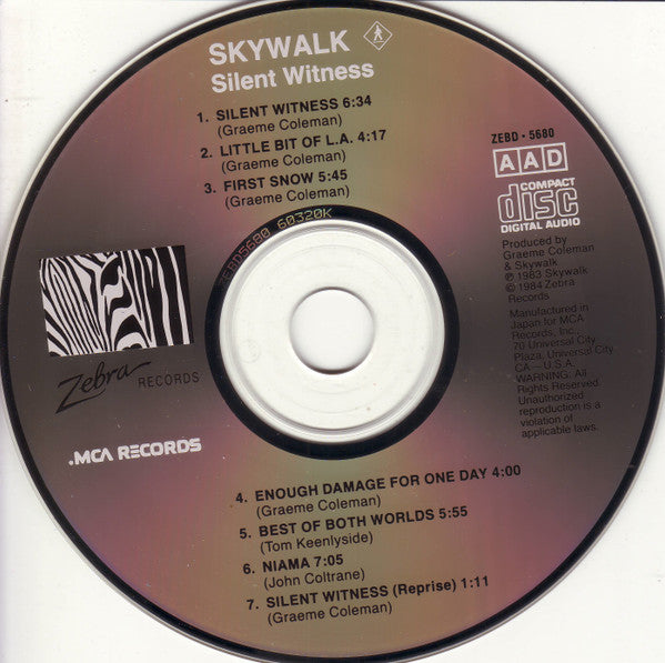 Skywalk (3) : Silent Witness (CD, Album)