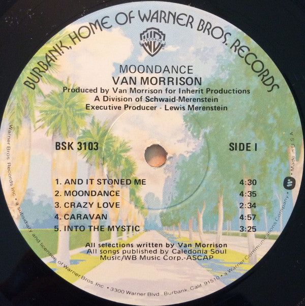 Van Morrison : Moondance (LP, Album, RE, Win)