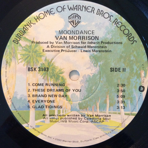 Van Morrison : Moondance (LP, Album, RE, Win)