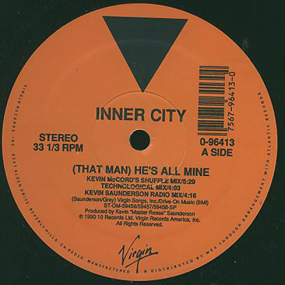 Inner City : (That Man) He's All Mine (12", Mis)