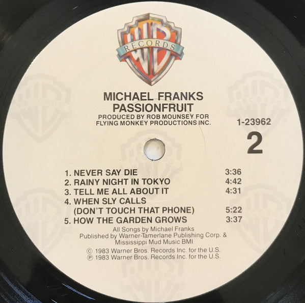 Michael Franks : Passionfruit (LP, Album)