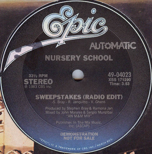Nursery School : Sweepstakes (12", Promo)