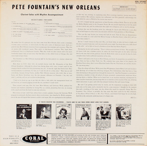 Pete Fountain : Pete Fountain's New Orleans (LP, Album, Mono, Styrene, Glo)