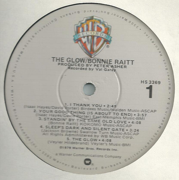 Bonnie Raitt : The Glow (LP, Album, Win)