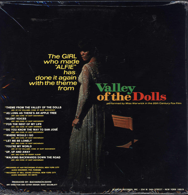 Dionne Warwick : Valley Of The Dolls (LP, Album)