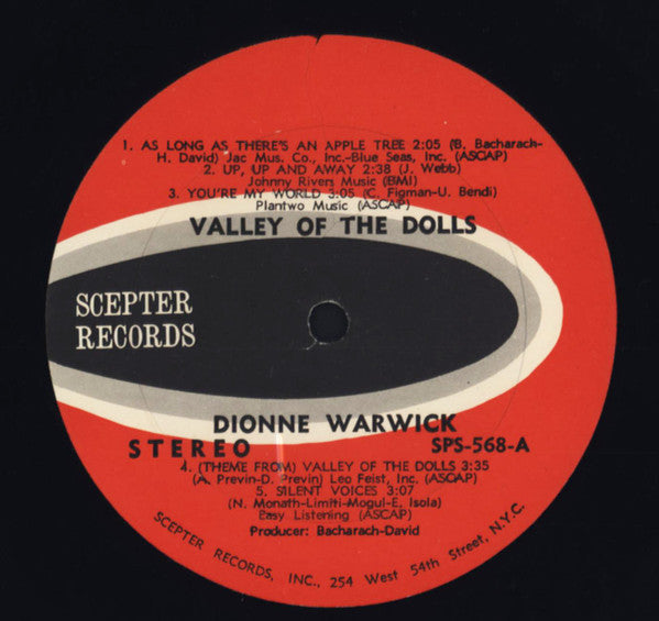 Dionne Warwick : Valley Of The Dolls (LP, Album)