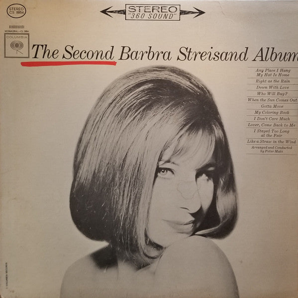 Barbra Streisand : The Second Barbra Streisand Album (LP, Album)