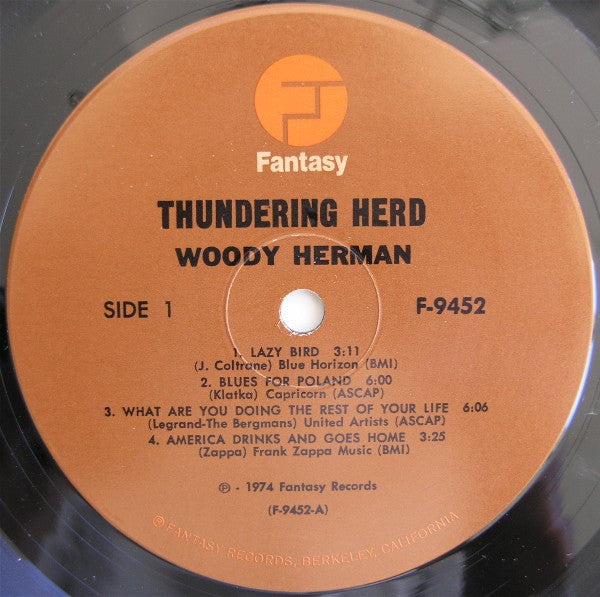 Woody Herman : Thundering Herd (LP, Album, No )