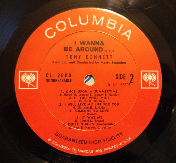 Tony Bennett : I Wanna Be Around (LP, Album, Mono)