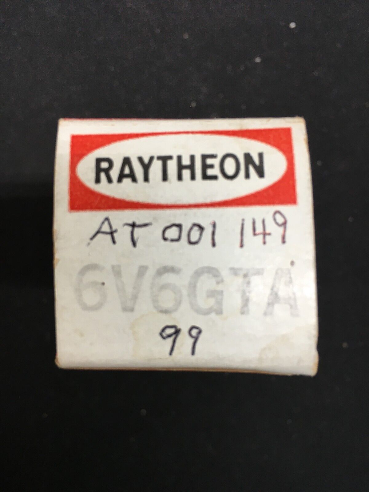 Raytheon 6V6GTA Vacuum Tube * Black Glass * Tested 99