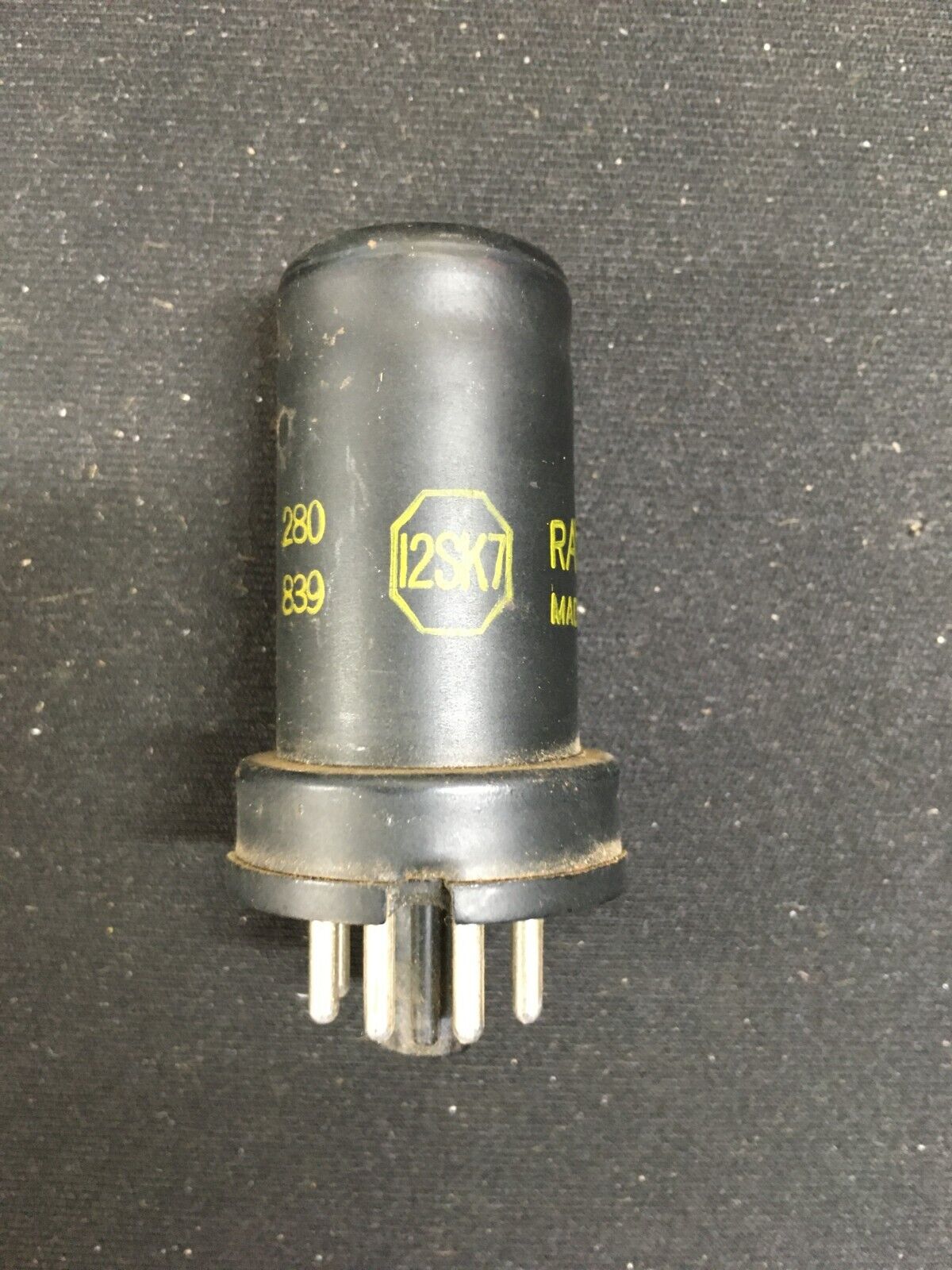 Raytheon 12SK7 (Metal) Vacuum Tube * Tested 82%