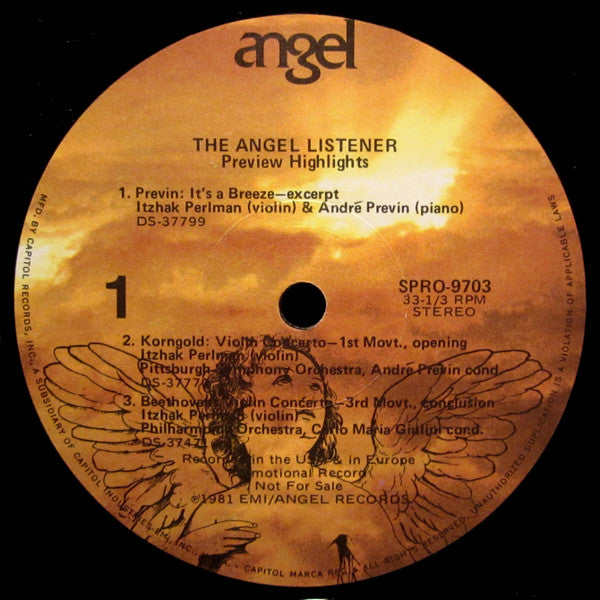 Various : The Angel Listener - Preview Highlights (7", EP, Promo)