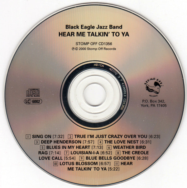 The Black Eagle Jazz Band : Hear Me Talkin' To Ya (CD, Album)