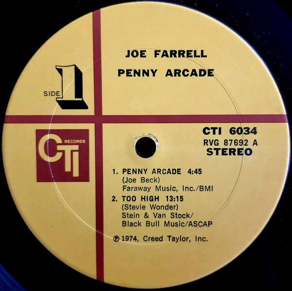 Joe Farrell : Penny Arcade (LP, Album, Gat)