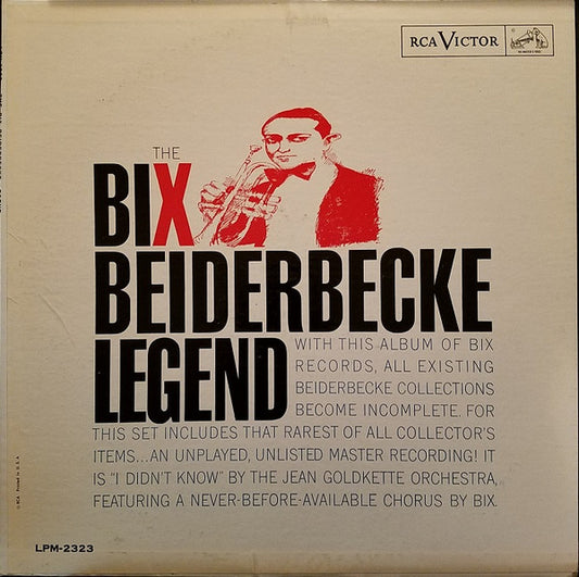 Bix Beiderbecke : The Bix Beiderbecke Legend (LP, Comp, Mono, Ind)