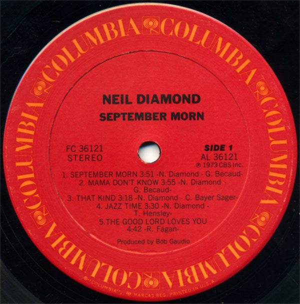 Neil Diamond : September Morn (LP, Album, San)