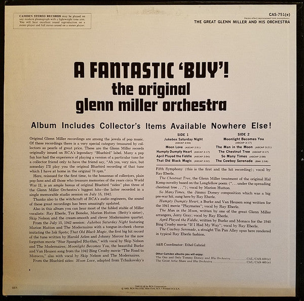 Glenn Miller And His Orchestra : The Great Glenn Miller And His Orchestra (LP, Comp, RE)