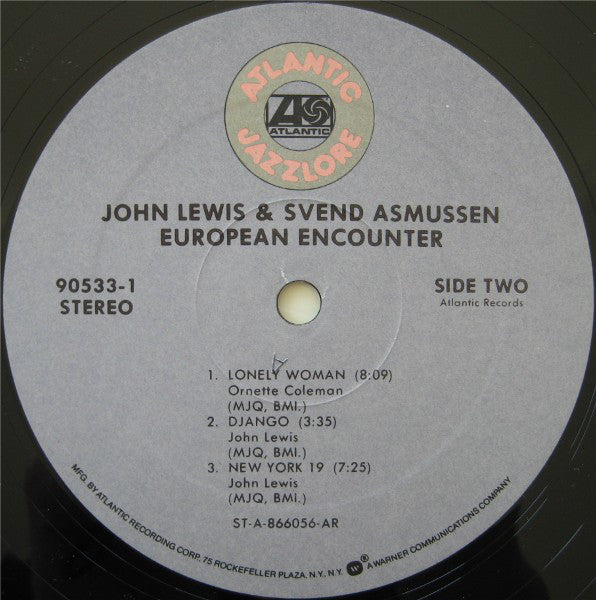 John Lewis (2) & Svend Asmussen : European Encounter (LP, Album, RE, RM)