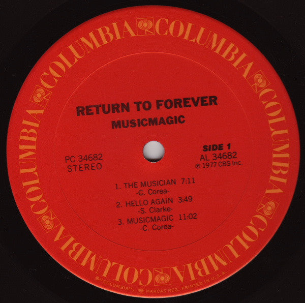 Return To Forever : Musicmagic (LP, Album, Ter)
