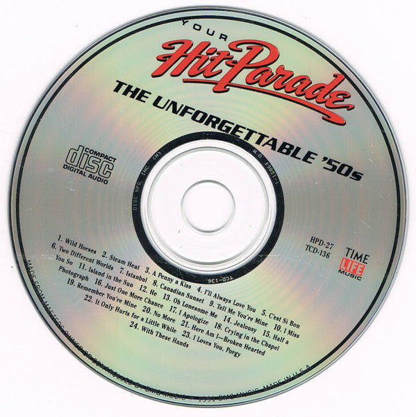 Various : Your Hit Parade - The Unforgettable '50s (CD, Comp)