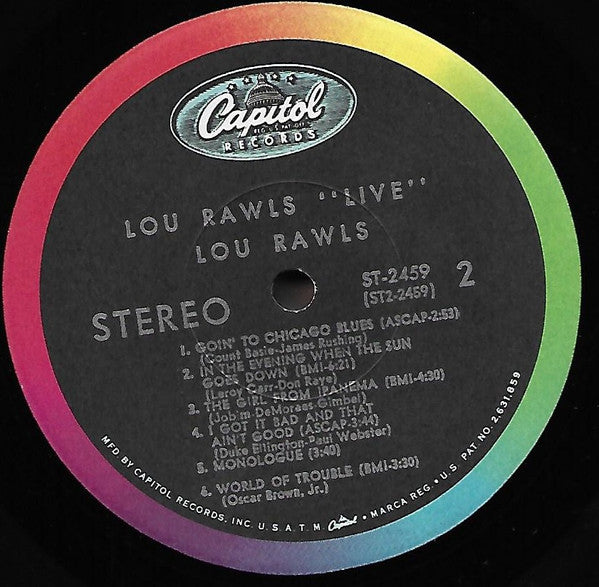 Lou Rawls : Live! (LP, Album, Scr)