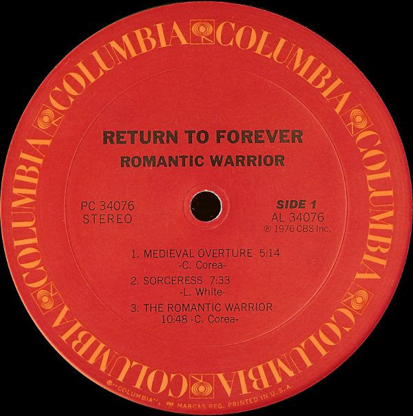 Return To Forever : Romantic Warrior (LP, Album)