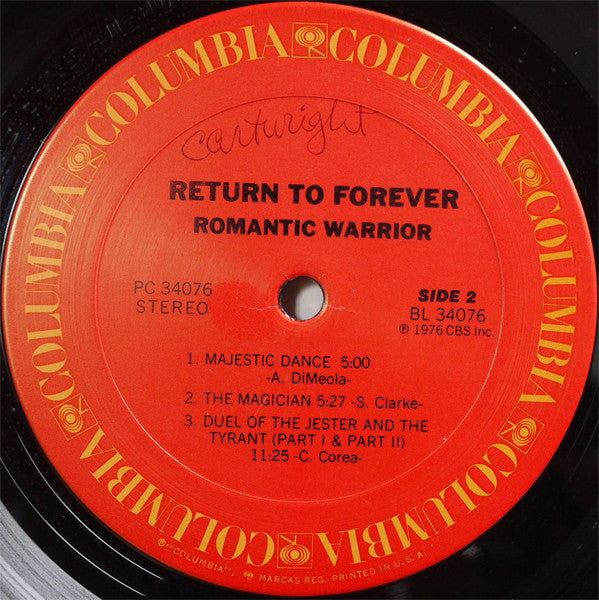 Return To Forever : Romantic Warrior (LP, Album)