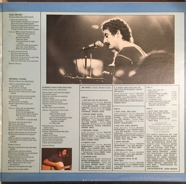 Jim Croce : Life And Times (LP, Album, RP, San)